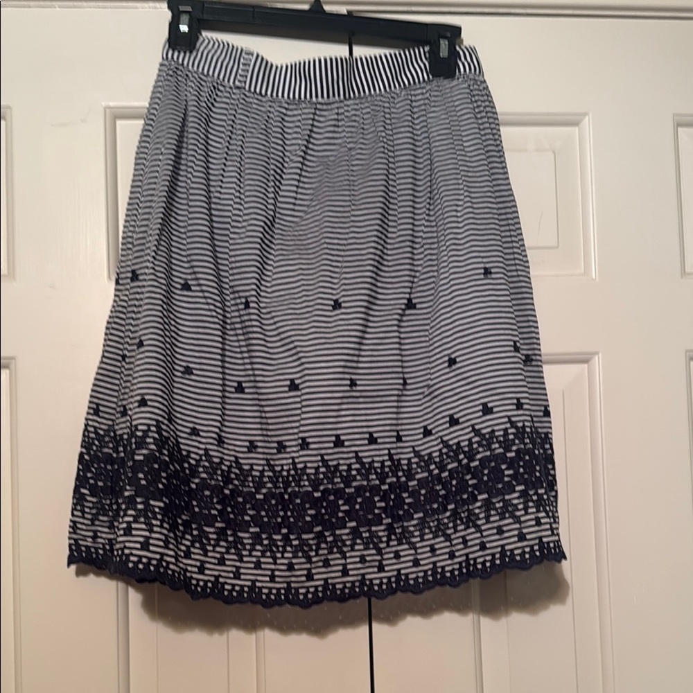 Kate Spade Black and White A-Line Knee-Length Skirt